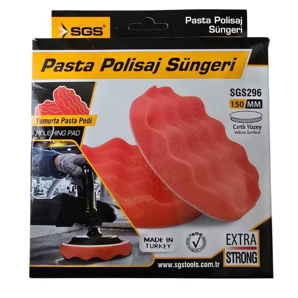 SGS Cırtlı Pasta Polisaj Süngeri Yumurta - 150 mm. - 1 Adet