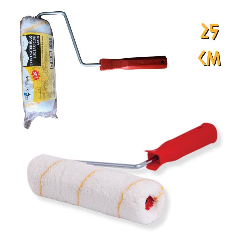 İzmir Fırça Extra Saten LUX İç ve Dış Cephe Rulosu - 25 cm