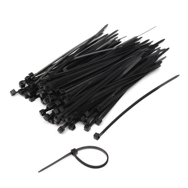 Kupa Plastik Cırt Kelepçe Siyah 3.6 x 200 mm. - 100 Adet