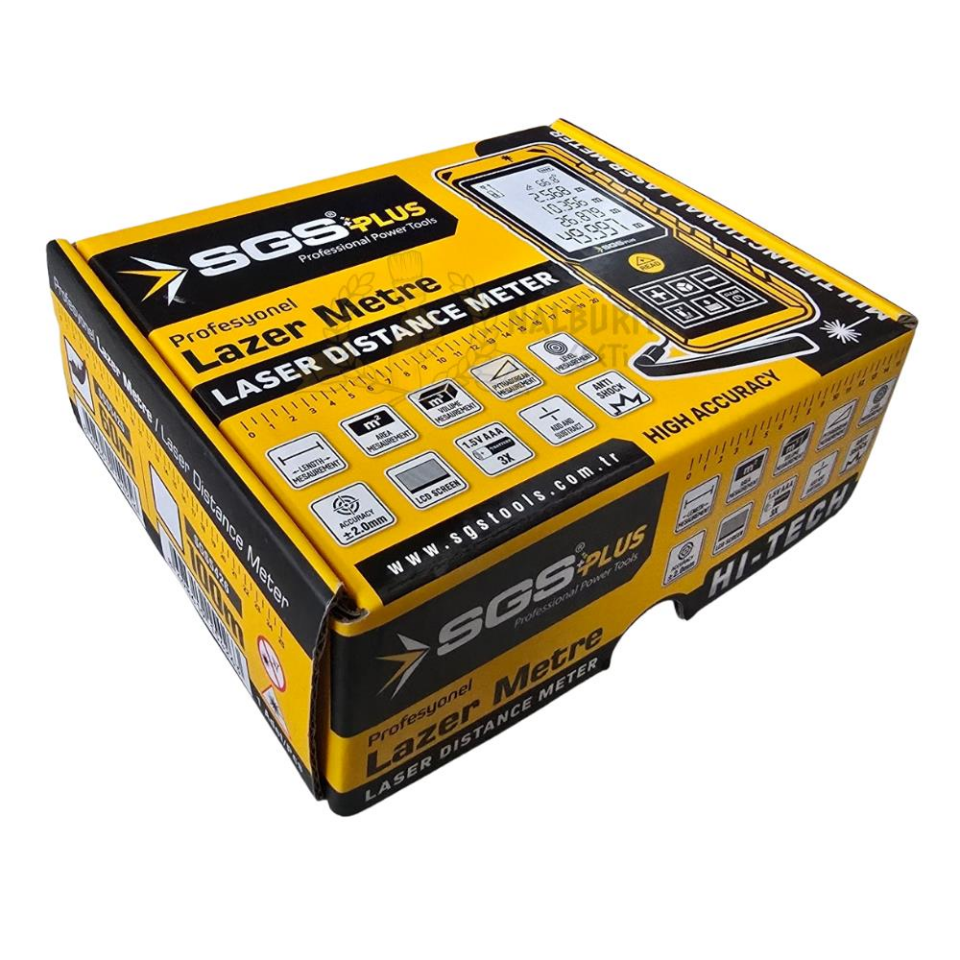 SGS Lazer Metre 60 mt.- Uzunluk Alan Hacim Açı Ölçme