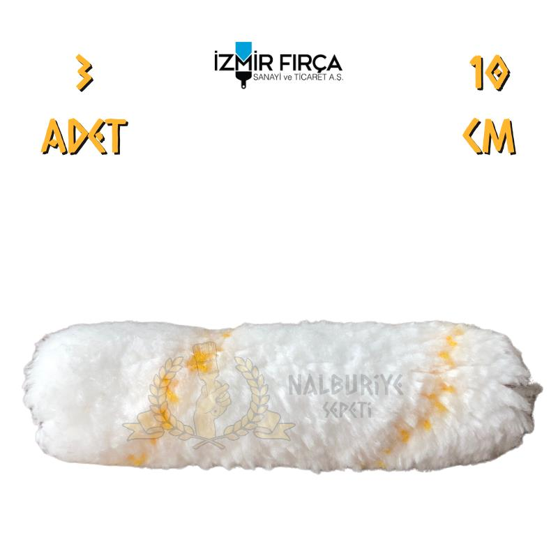 İzmir Fırça Polyamid Kalorifer Parmak Rulo Yedek - 10 cm - 3 Adet