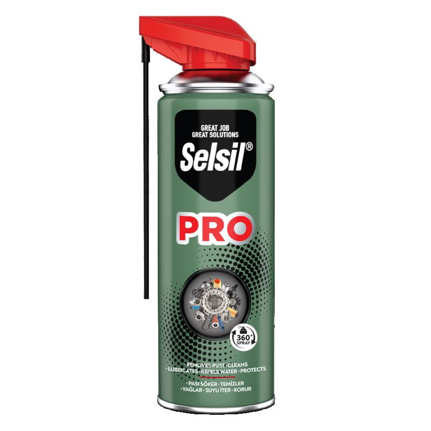 Selsil PRO Çok Amaçlı Bakım ve Yağlama Spreyi Kobra Başlık 400 ml.