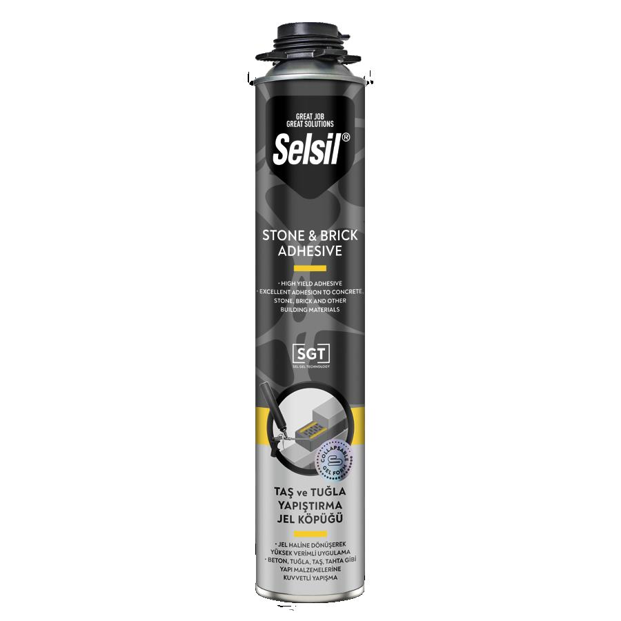 Selsil Taş ve Tuğla Yapıştırma Jel Köpüğü PU Köpük 750 ml. - 1 Adet