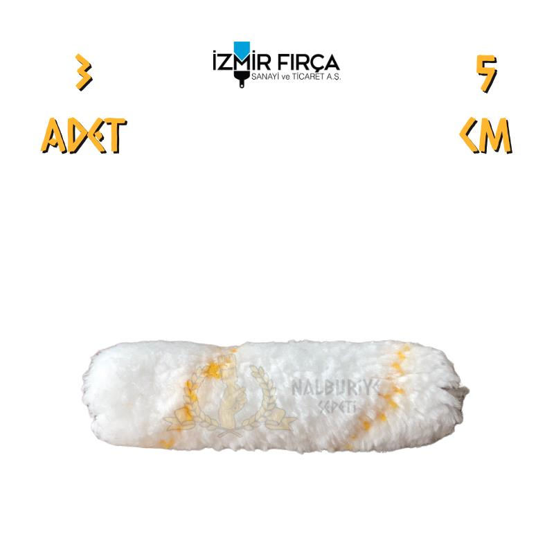 İzmir Fırça Polyamid Kalorifer Parmak Rulo Yedek - 5 cm - 3 Adet