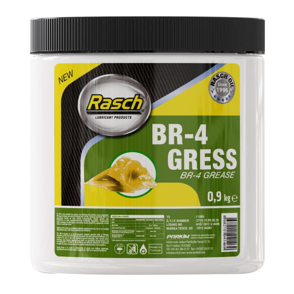Rasch BR-4 Kalsiyumlu Katı Gres Yağı Sarı - 0.9 Kg.