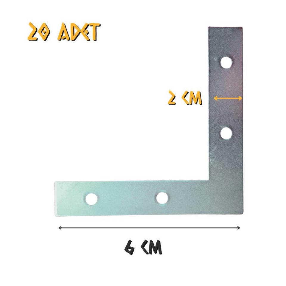 Ersa Düz Sac Gönye No: 6 - 6 cm. - 20 Adet