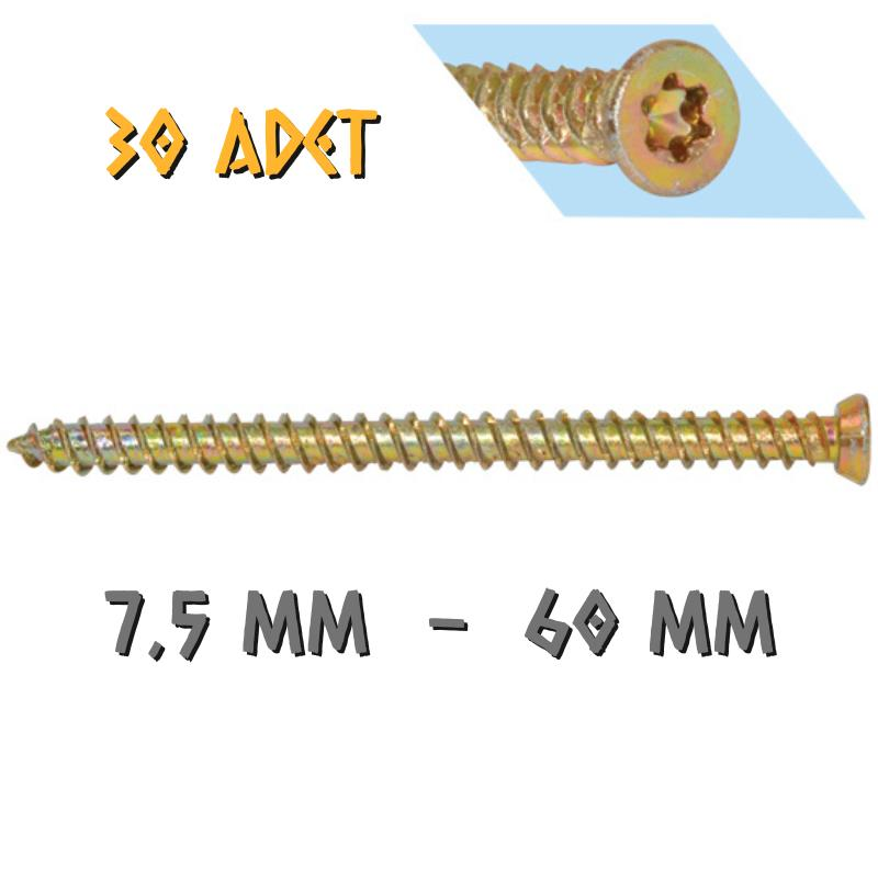 Yağmur Vida Buldex Beton Vidası 7.5x60 mm. - 30 Adet