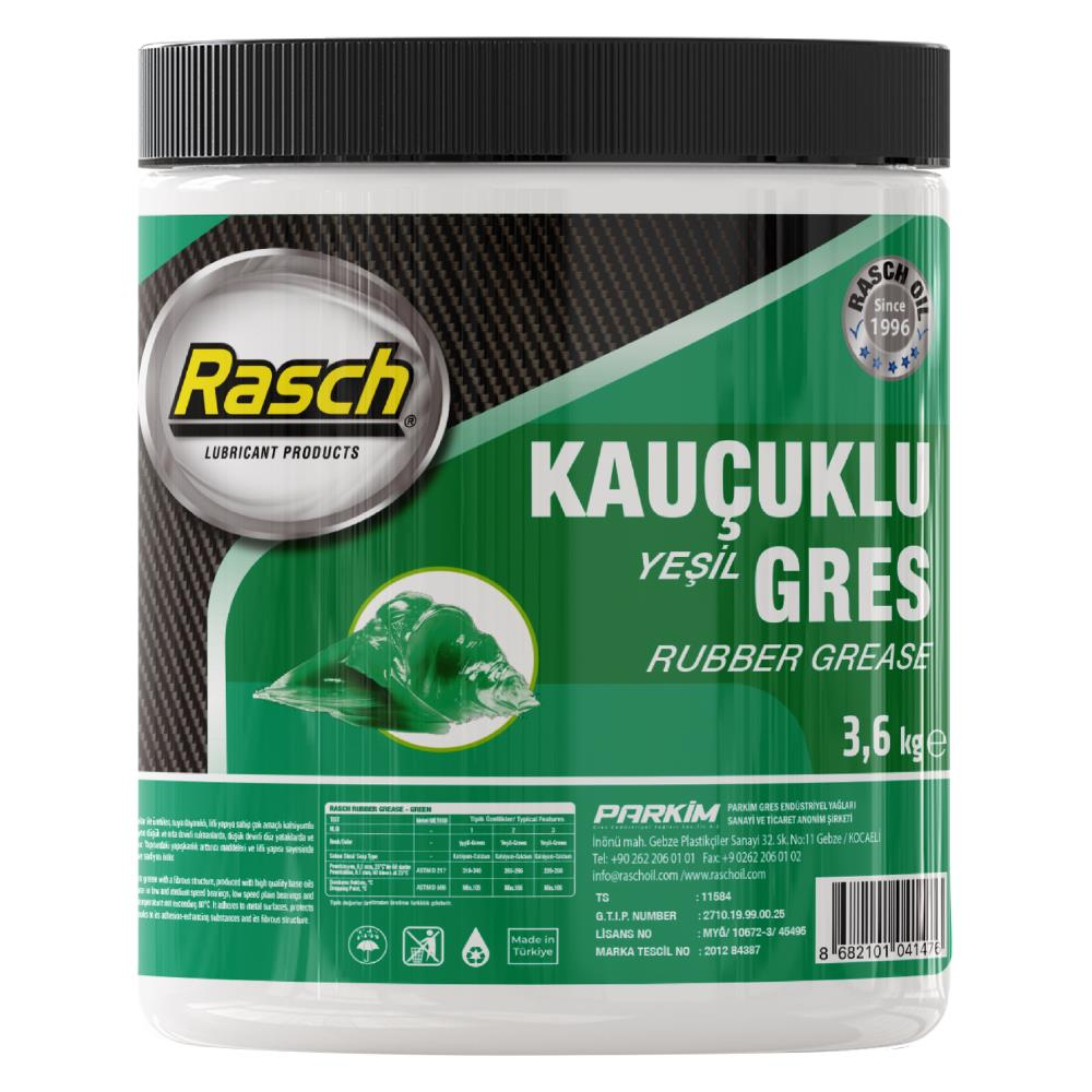Rasch Kauçuklu Katı Gres Yağı Yeşil - 3.6 Kg.