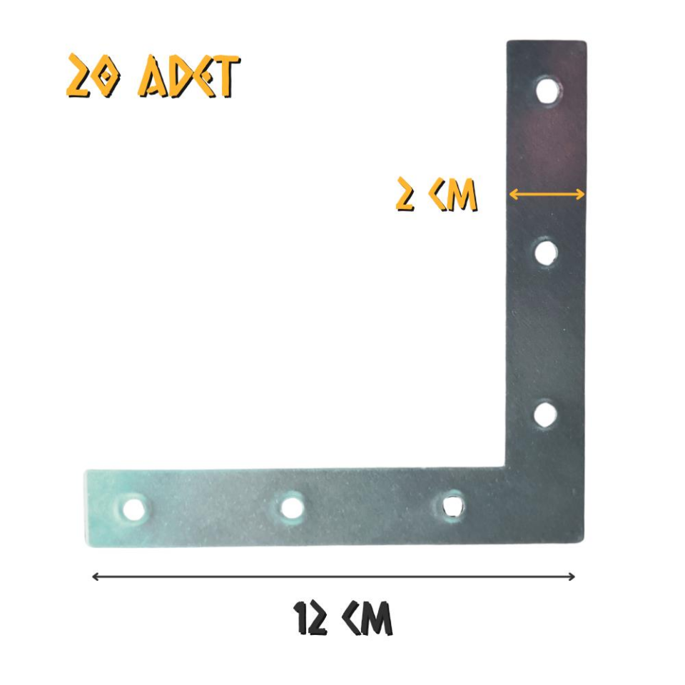 Ersa Düz Sac Gönye No: 12 - 12 cm. - 20 Adet