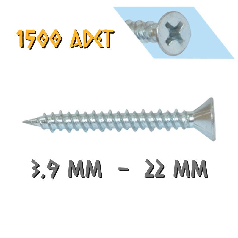 Yağmur Vida Hi-Low PVC İspanyolet Vidası 3.9x22 mm. - 1500 Adet