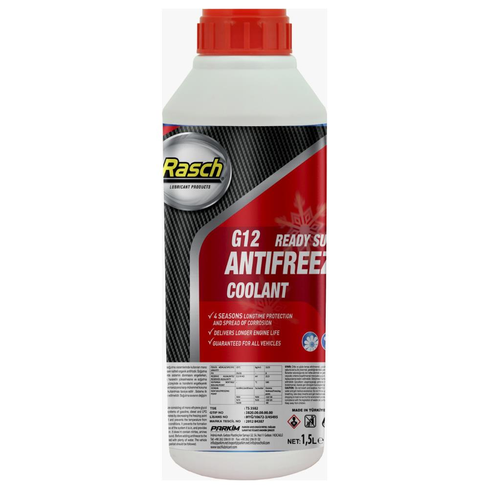 Rasch G12 Organik Radyatör Antifriz Kırmızı -40° - 1.5 Lt.