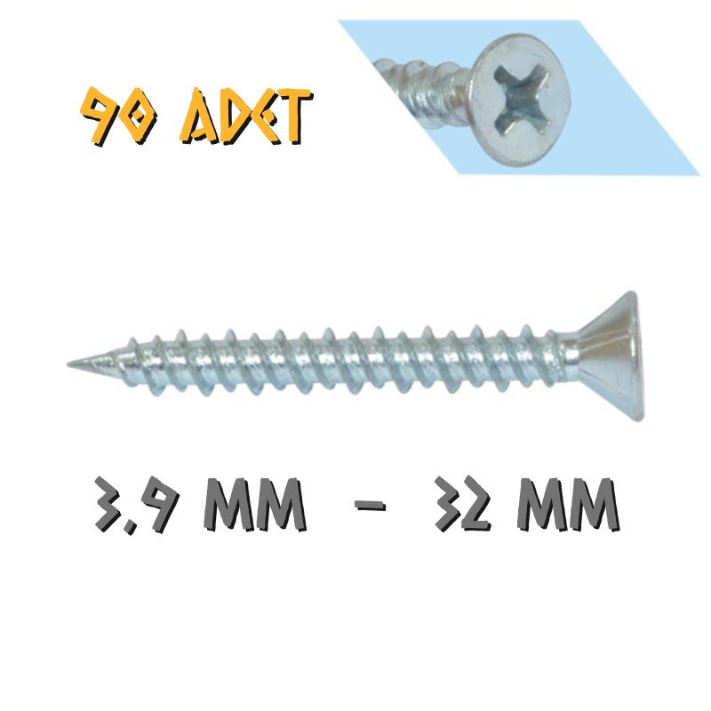 Yağmur Vida Hi-Low PVC İspanyolet Vidası 3.9x32 mm. - 90 Adet