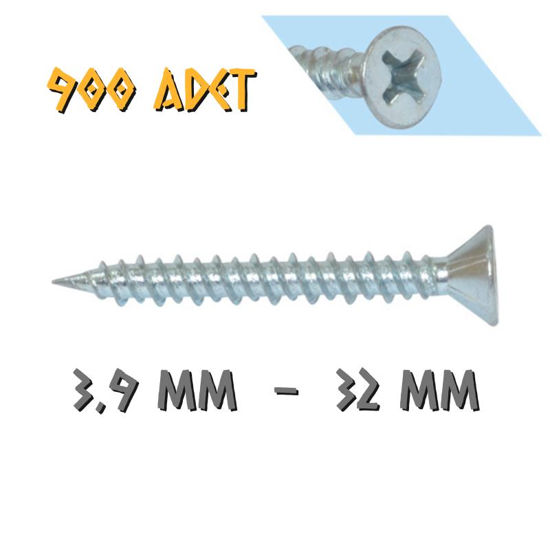 Yağmur Vida Hi-Low PVC İspanyolet Vidası 3.9x32 mm. - 900 Adet