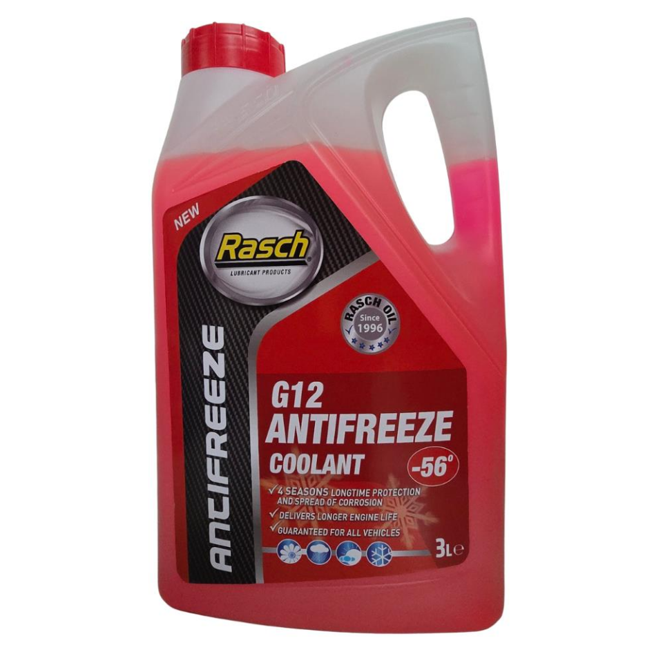 Rasch G12 Organik Radyatör Antifriz Kırmızı -56° - 3 Lt.
