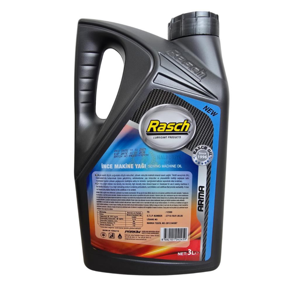 Rasch Leke Bırakmayan İnce Makine Yağı No 5 - 3 Lt.