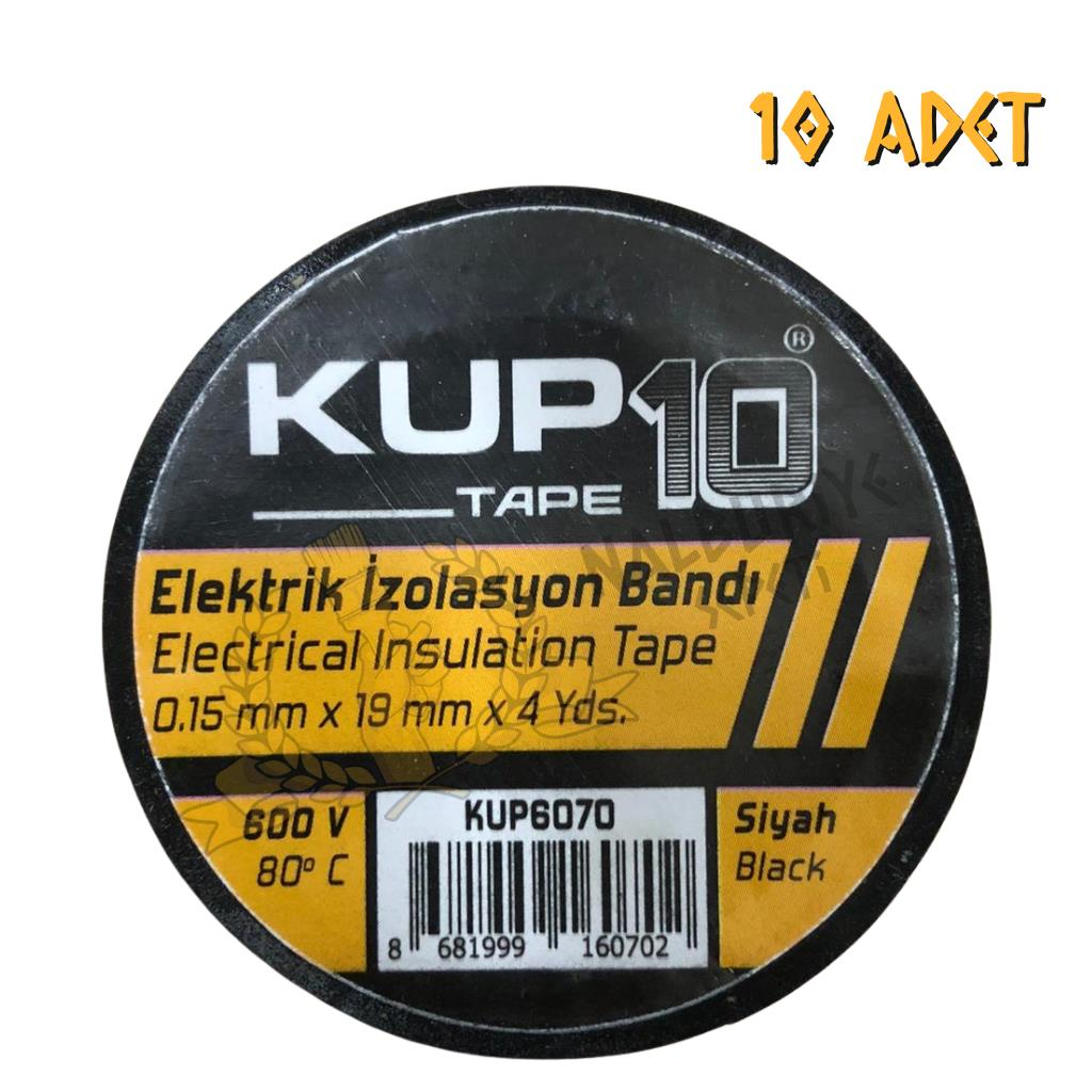 Kupa Elektrik İzole Bandı Siyah - 10 Adet