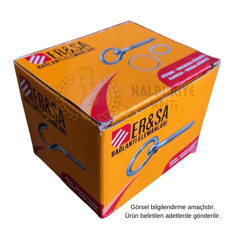 Ersa Açık Piton Kancalı Vida 18x60 - 30 Adet