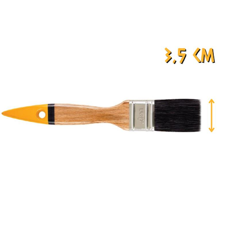 İzmir Fırça Luna Ahşap Saplı Yağlı Boya Fırçası No: 1.5 - 3.5 cm.