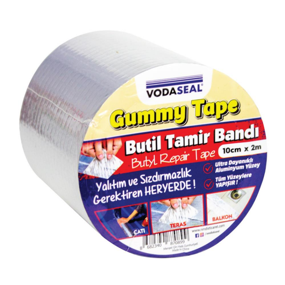 Vodaseal Sakız Bant Butil Yalıtım ve Sızdırmazlık Tamir Bandı 10 cm x 2 mt.