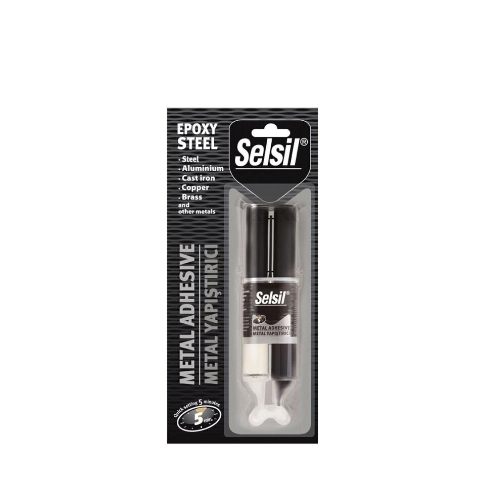 Selsil Epoksi Metal Yapıştırıcı Şırınga 28 gr.