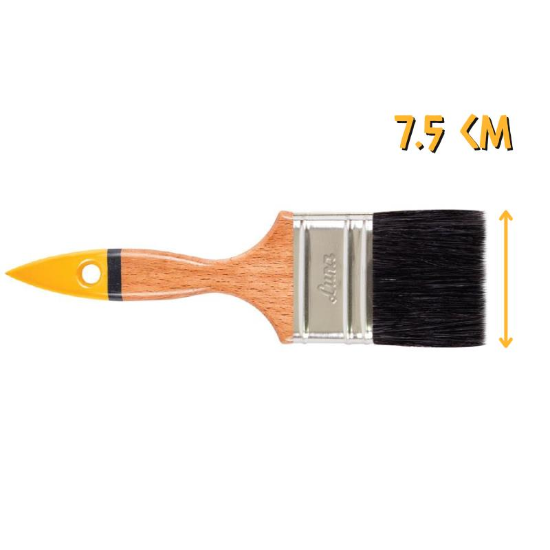 İzmir Fırça Luna Ahşap Saplı Yağlı Boya Fırçası No: 3 - 7.5 cm.