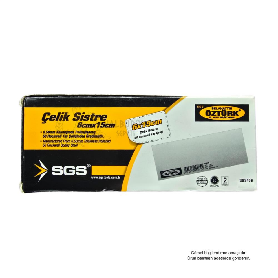 SGS Çelik Sistre - 0.5 mm. - 6x15 cm. - 24 Adet