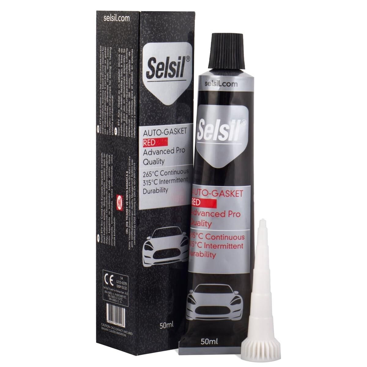 Selsil Oto RTV Sıvı Conta KIRMIZI 50 ml.