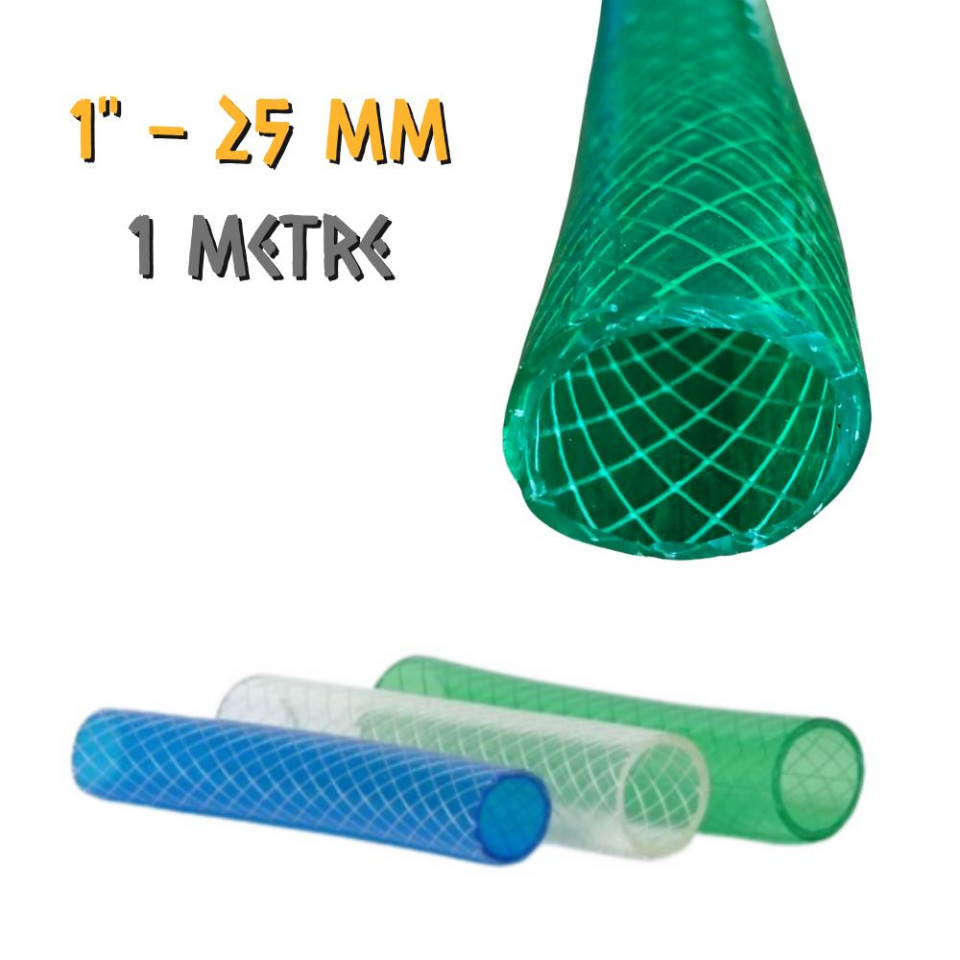 Güneş Örgülü Şeffaf Bahçe Hortum 1'' - 25 mm. - 1 Metre