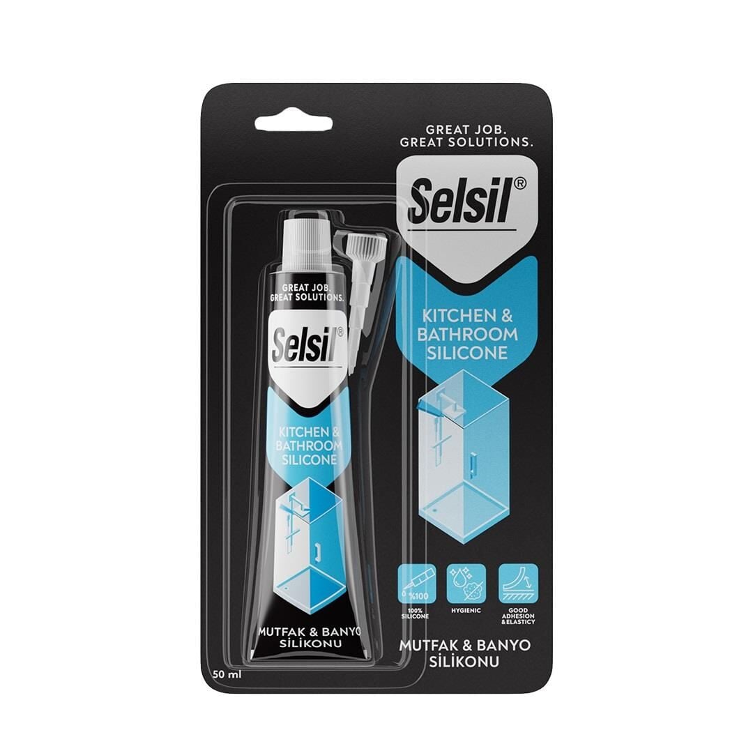 Selsil Mutfak Banyo Duşakabin Silikonu ŞEFFAF 50 ml.