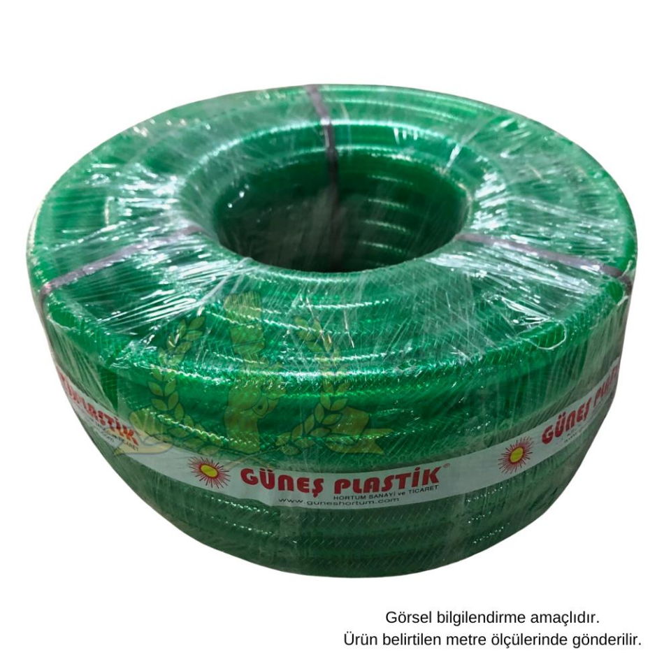 Güneş Örgülü Şeffaf Bahçe Hortum 3/4'' - 19 mm. - 100 Metre