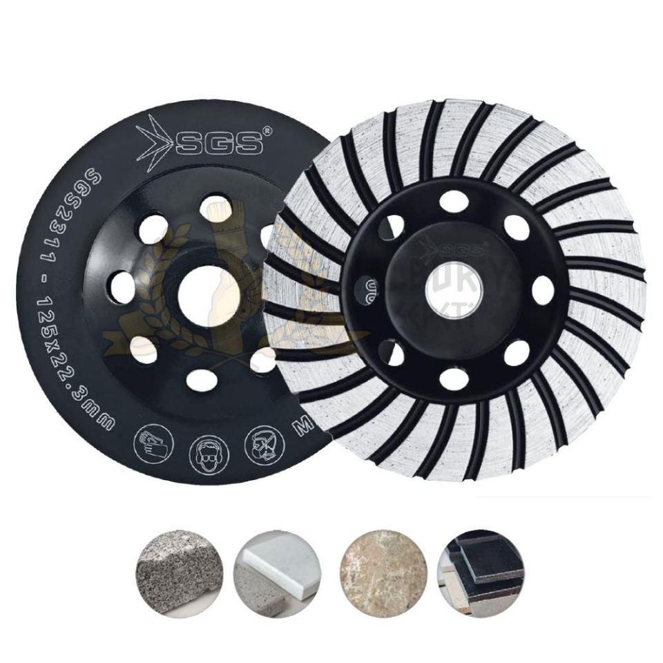 SGS Elmas Beton Mermer Granit Taşlama Diski - Turbo - 180 mm.