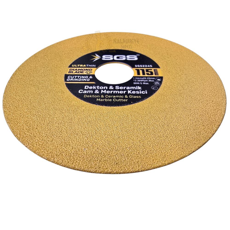 SGS Cam-Dekton-Seramik-Mermer Elmas İnce Kesme Taşı 115 mm.