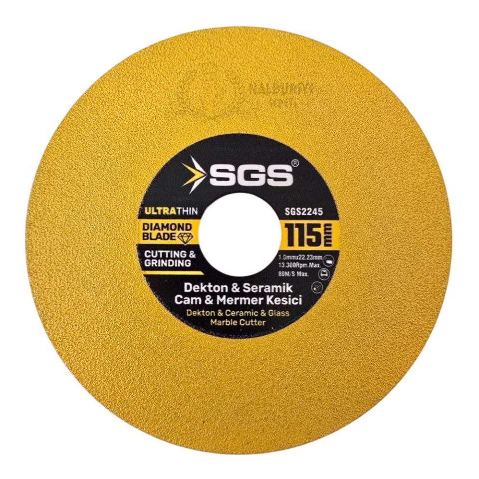 SGS Cam-Dekton-Seramik-Mermer Elmas İnce Kesme Taşı 115 mm.