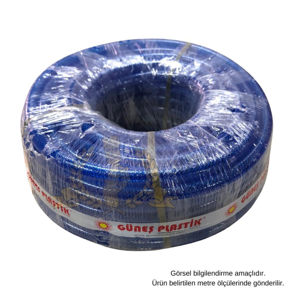 Güneş Silikonlu PVC Örgülü Bahçe Hortum 1/2'' - 12.5 mm. - 100 Metre