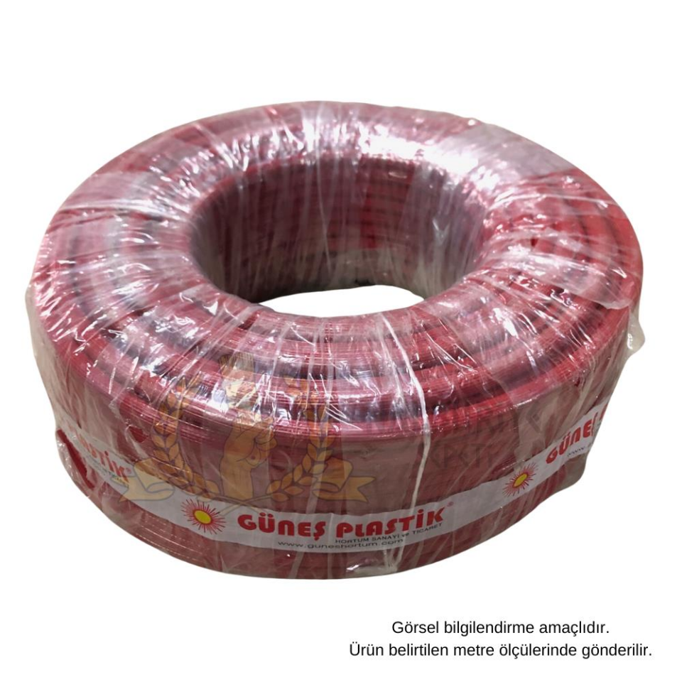 Güneş Endüstriyel Hava Hortumu Kırmızı - 5/16'' - 8 mm. - 100 Metre