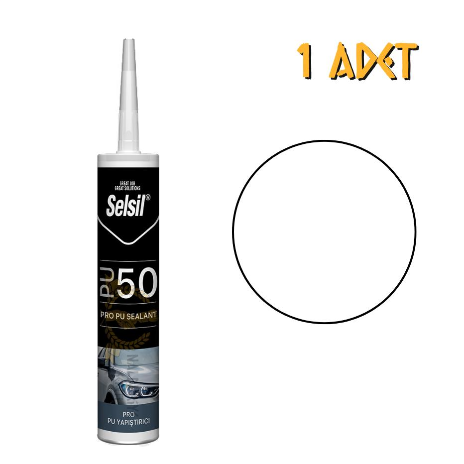 Selsil Poliüretan Mastik Yapıştırıcı PU50 BEYAZ 280 ml. - 1 Adet