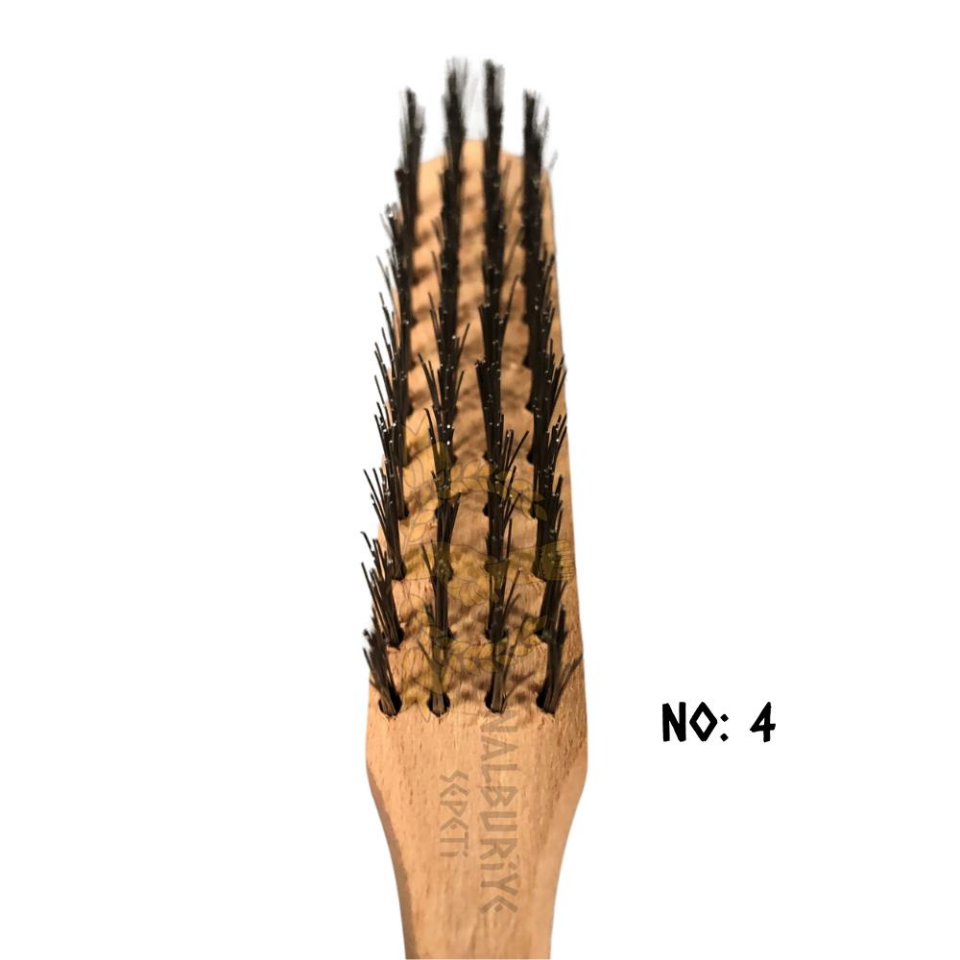 İzmir Fırça Ahşap Saplı Çelik Tel Fırça No: 4