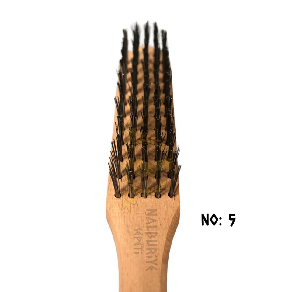 İzmir Fırça Ahşap Saplı Çelik Tel Fırça No: 5