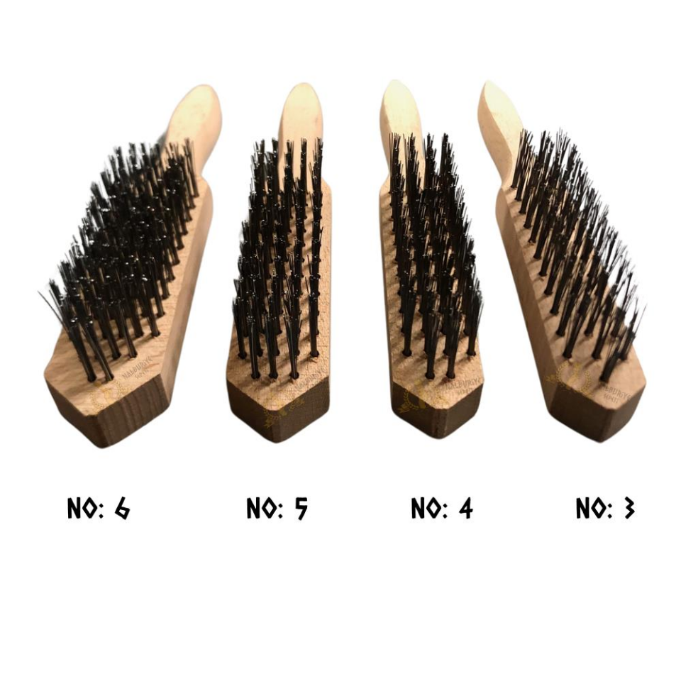 İzmir Fırça Ahşap Saplı Çelik Tel Fırça No: 5