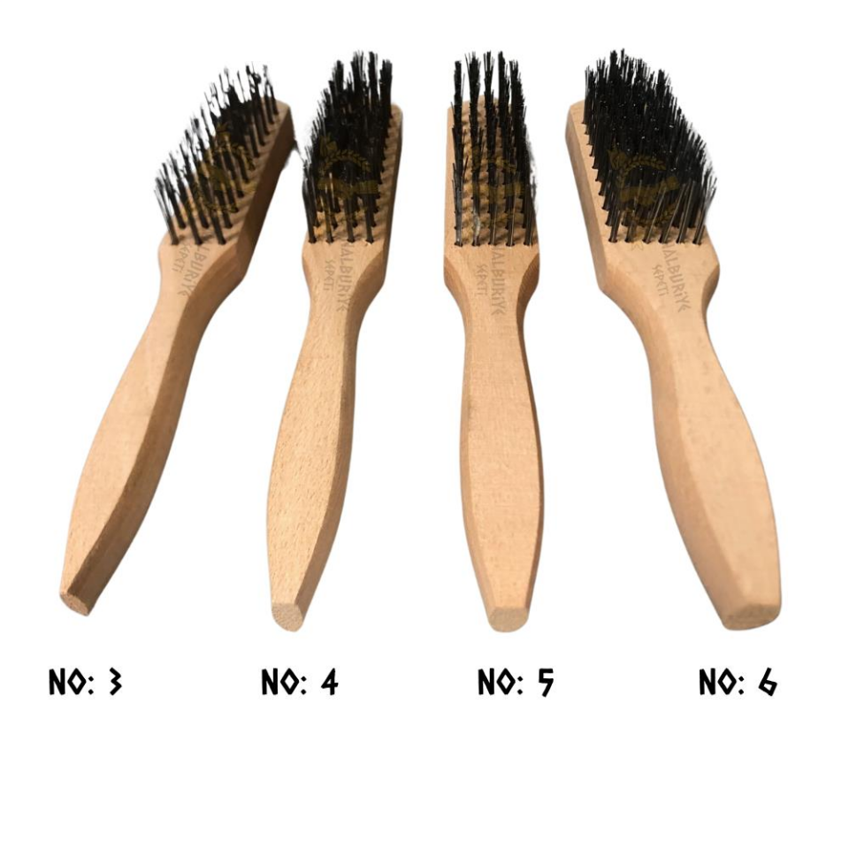 İzmir Fırça Ahşap Saplı Çelik Tel Fırça No: 6