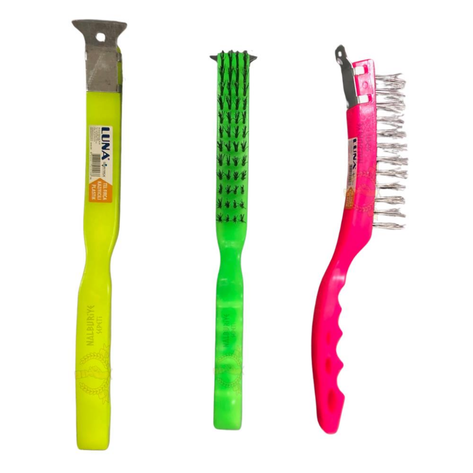 İzmir Fırça Plastik Saplı Kazıma Başlıklı Çelik Tel Fırça