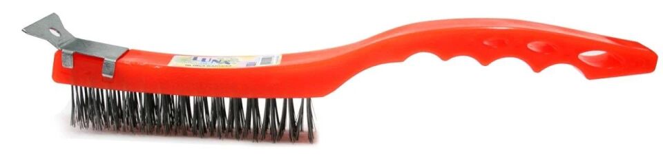 İzmir Fırça Plastik Saplı Kazıma Başlıklı Çelik Tel Fırça