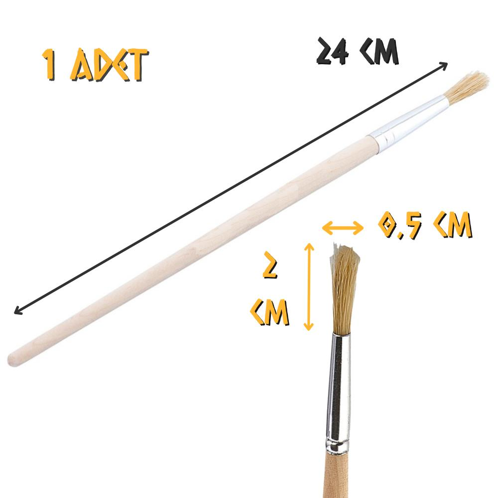 İzmir Fırça Nalbur Tipi Sert Kıllı Kalem Fırça - No: 6 - 1 Adet