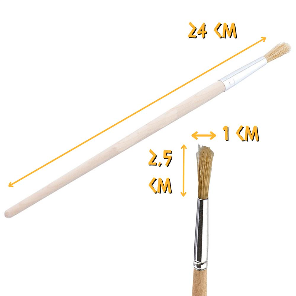 İzmir Fırça Nalbur Tipi Sert Kıllı Kalem Fırça - No: 18 - 1 Adet