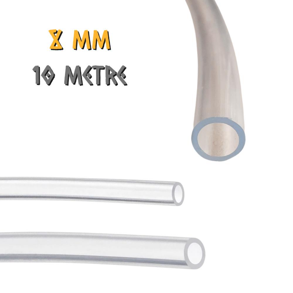 Güneş Milimetrik Terazi Hortumu Şeffaf 8 mm. - 10 Metre