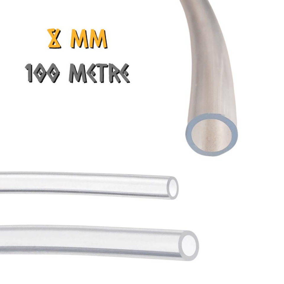Güneş Milimetrik Terazi Hortumu Şeffaf 8 mm. - 100 Metre