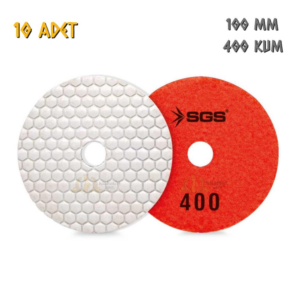 SGS Elmas Polisaj Pedi Mermer-Granit-Fayans - Kuru - 400 Kum - 10 Adet