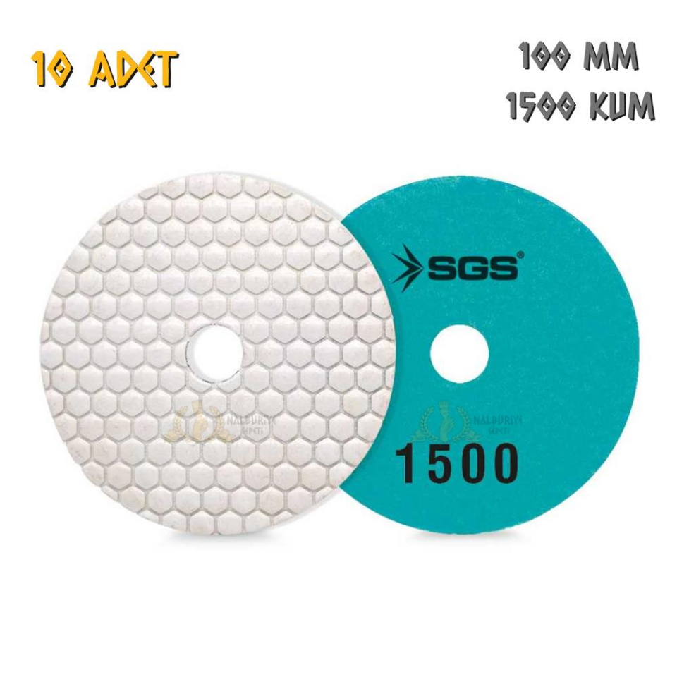 SGS Elmas Polisaj Pedi Mermer-Granit-Fayans - Kuru - 1500 Kum - 10 Adet