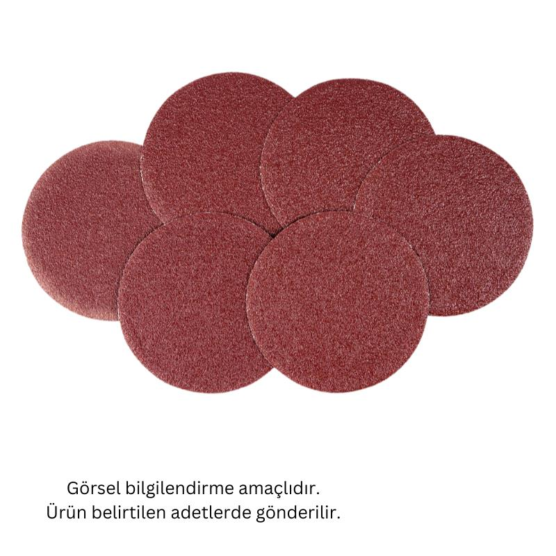 Kupa Yuvarlak Cırt Zımpara 115 mm - P80 Kum - 10 Adet