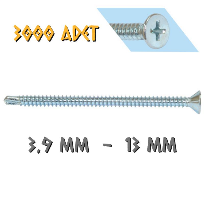 Yağmur Vida YHB Matkap Uçlu Akıllı Vida 3.9x13 mm. - 3000 Adet